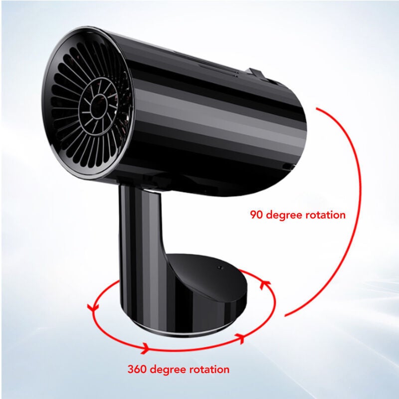 Ventilateur de chauffage de voiture 12V 150W, refroidissement, rotation 360°, écran fenêtre, désembueur, version ordinaire - 5