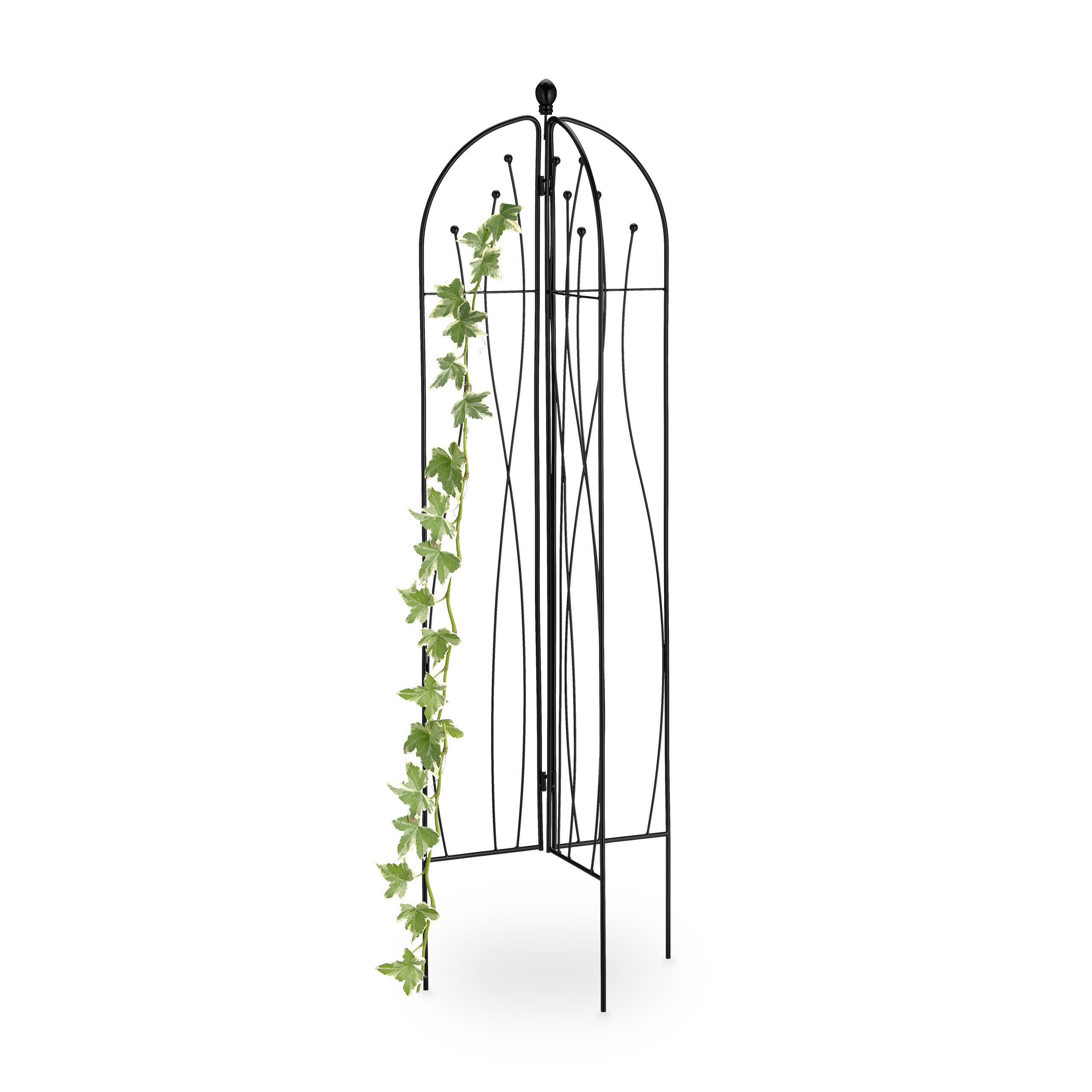 Supporto Piramidale Per Piante Rampicanti - Griglia Metallica 190cm Per Rose Ed Edera