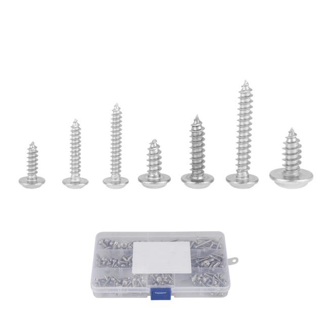 Viti Autofilettanti M4x12mm Acciaio Inox | Testa Tonda A Croce | Per Legno E Mobili - Foto 6
