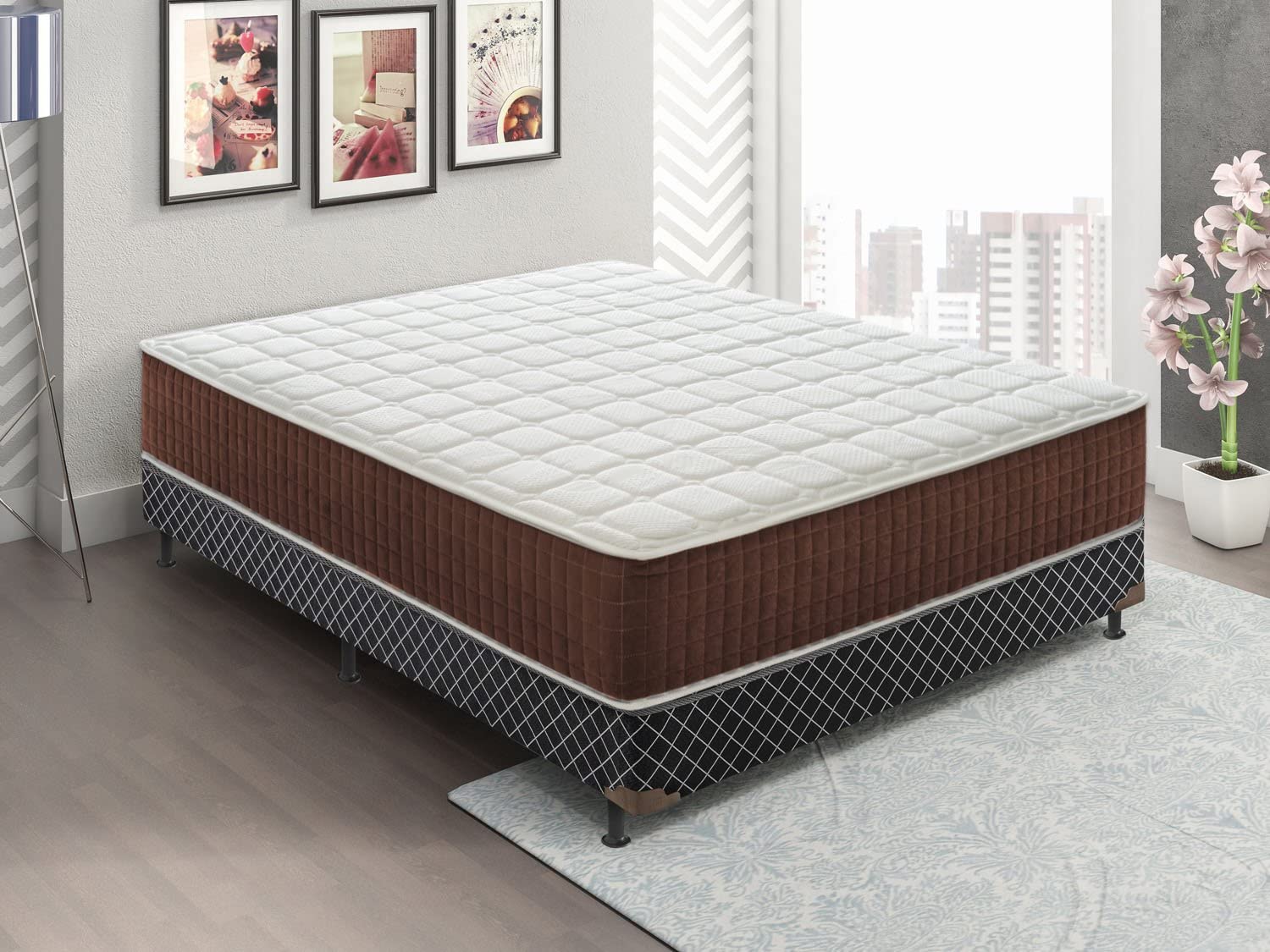 Materassiedoghe - colchón 180x200 viscoelástico - 28 cm alto - 5 cm viscoelástico - imperial mod - ortopédico