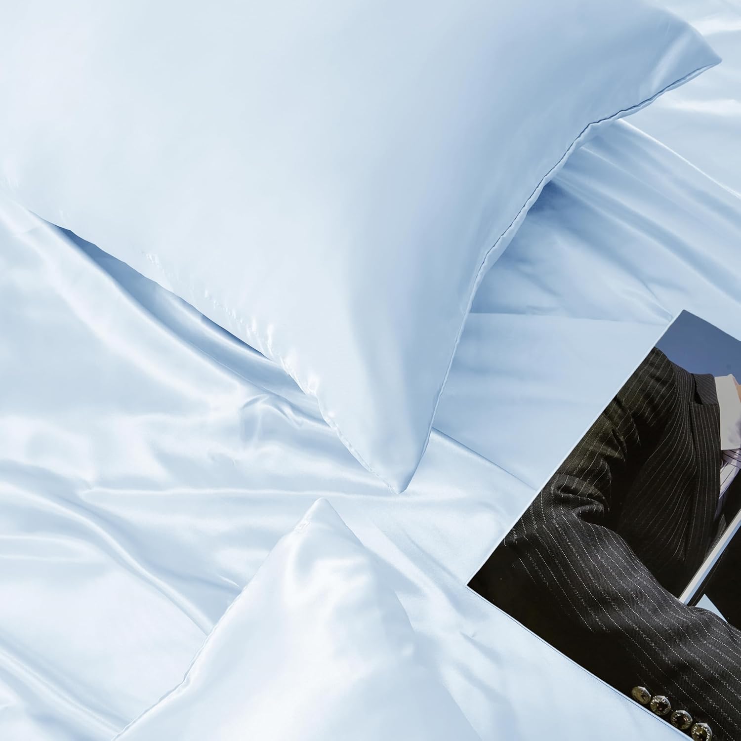 Taie d'oreiller en soie (1 pièce) - Convient aux personnes qui transpirent facilement pendant leur sommeil ou qui souffrent de sueurs nocturnes ; dou - 4