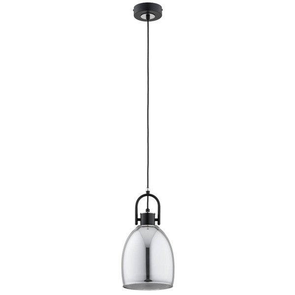 Lampa wisząca Soda czarna-chromowana 1xE27x15W nowoczesna wym: 95 x 18 x 18 cm metal Alfa