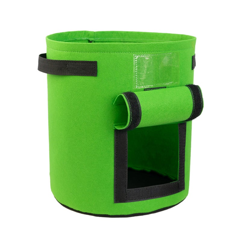 (Duży model Φ35*40 cm 【10 galonów】Trawiasta zieleń) 1 opakowanie worków do uprawy z włókniny na ziemniaki, marchew, truskawki, pomidory i kwiaty