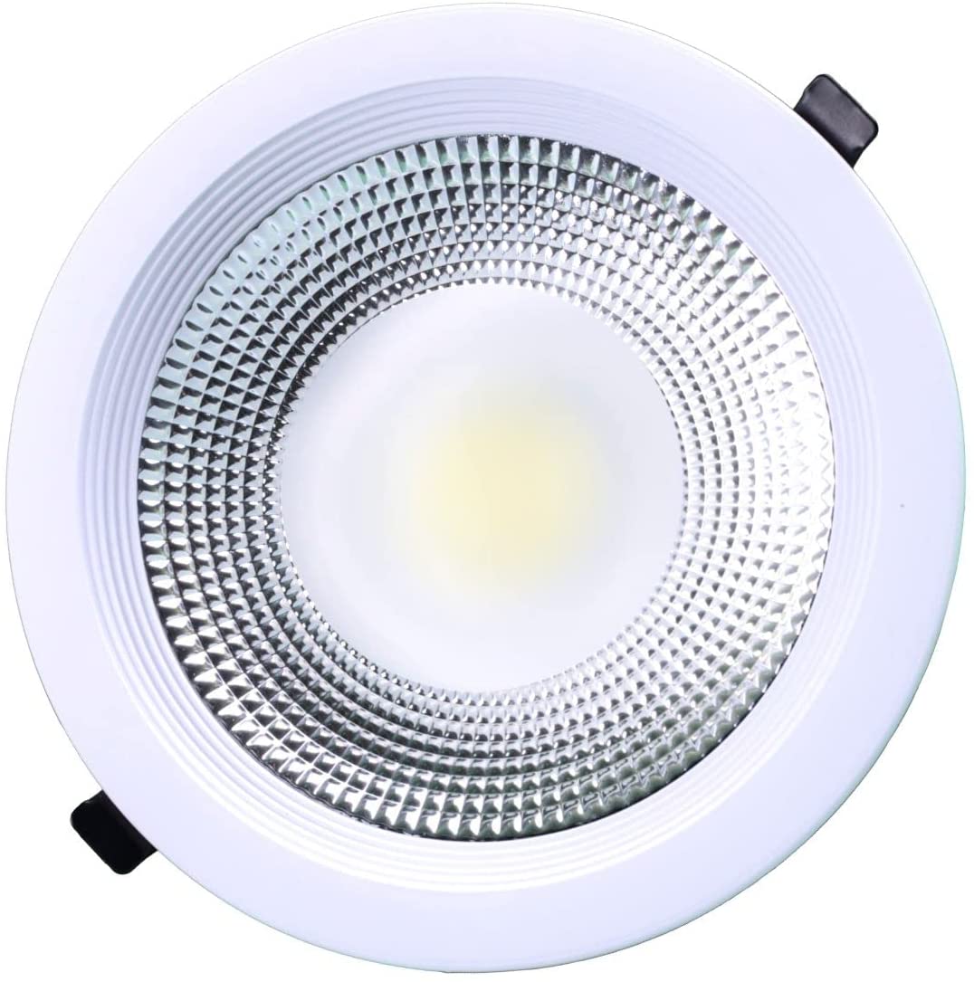 Downlight LED COB okrągły wpuszczany downlight, 30W 3000 lm, chłodne białe światło 6000K do salonu, kuchni, sklepu, firmy, biura itp.