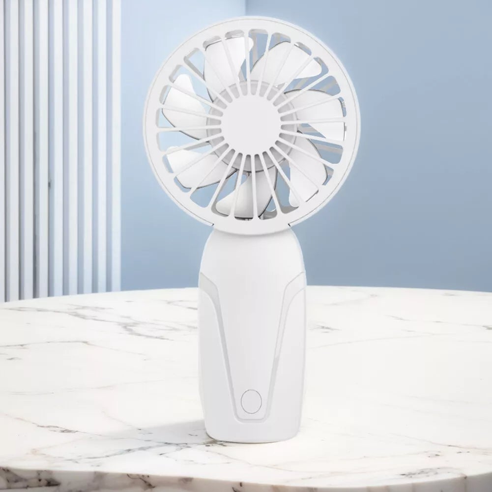 Miniaturowy wentylator kieszonkowy, ładowanie przez USB, pojedyncza prędkość, materiał ABS, idealny w podróży