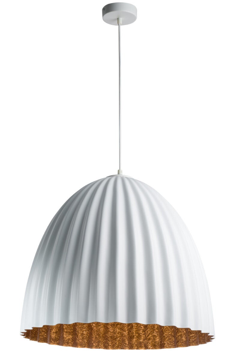 Lampa wisząca Telma biało-miedziana 1xE27x15W dekoracyjna wym: 116 x 51 x 51 cm kamień SIGMA