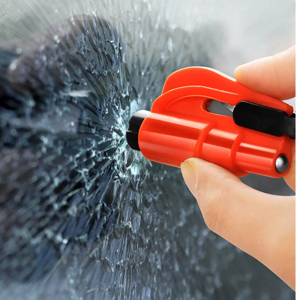 Porte-clés d'urgence pour voiture - Outil d'évacuation d'urgence - Rouge Type B - 7