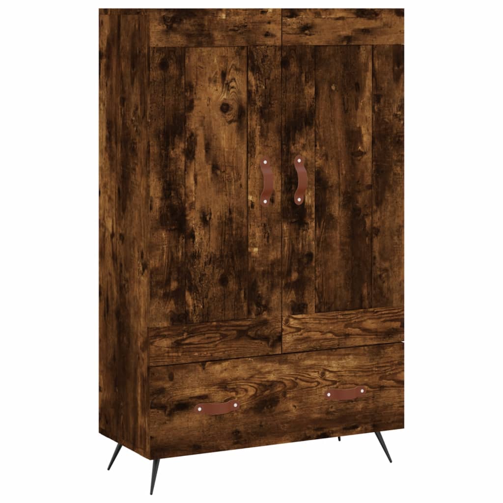 Credenza alta in rovere affumicato 69,5x31x115 cm in multistrato - 2
