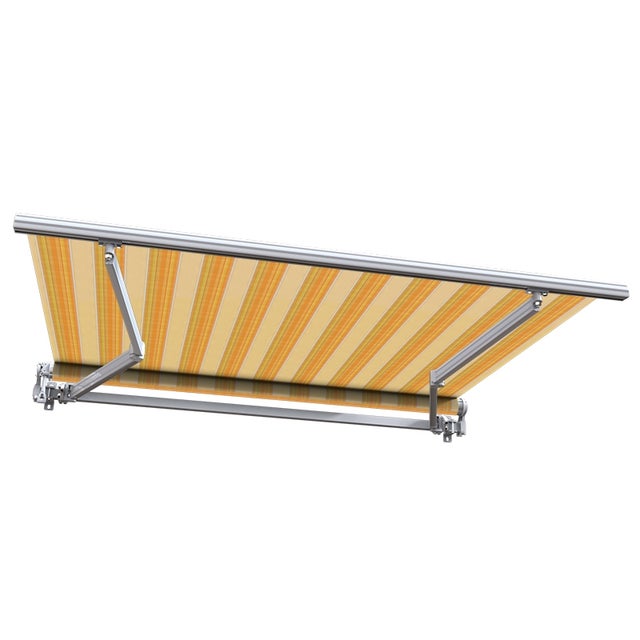 Store banne manuel 2,5 x 2 m Monobloc pour terrasse - Jaune rayé