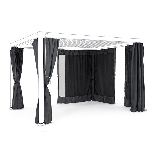 SET 4 TELI LAT.+ZANZARIERA PERGOLA 3X4 ANTRACITE