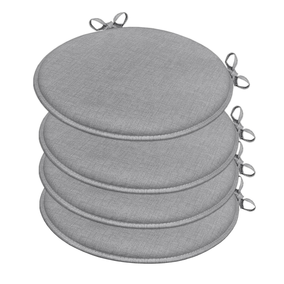 Set di 4 cuscini rotondi per sedie, cuscini rotondi per sedie, cuscini per sedie per sala da pranzo, giardino, casa, ufficio, cucina (beige