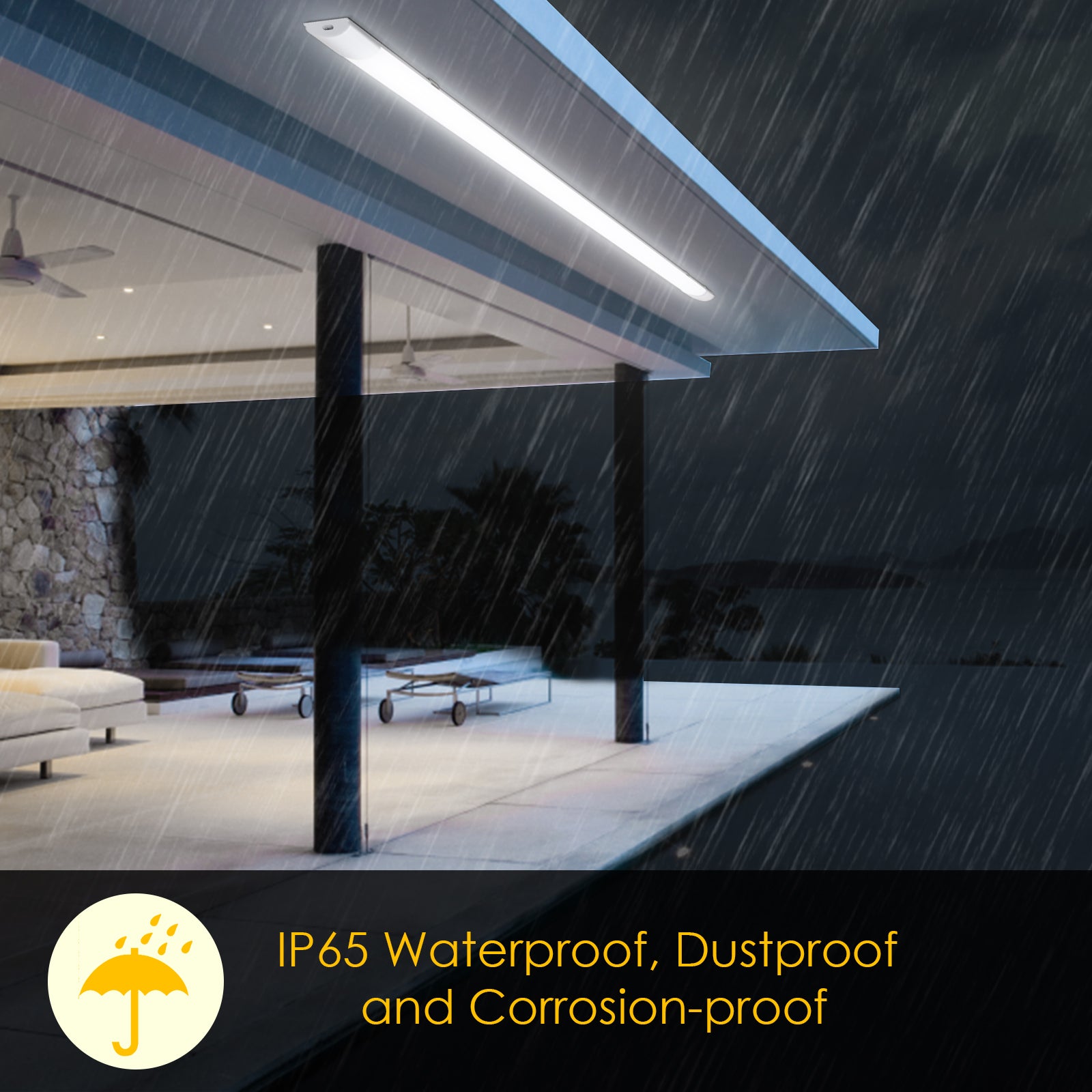 120CM,36W 3060lm 4000K Tube LED, Reglette LED,IP65 Imperméable Luminaire Plafonnier,Atelier/Sous Sol/Bureau/Blanc neutre - 7