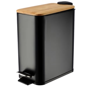 Ensemble De 3 Poubelles De Salle De Bains Avec Couvercle Noir