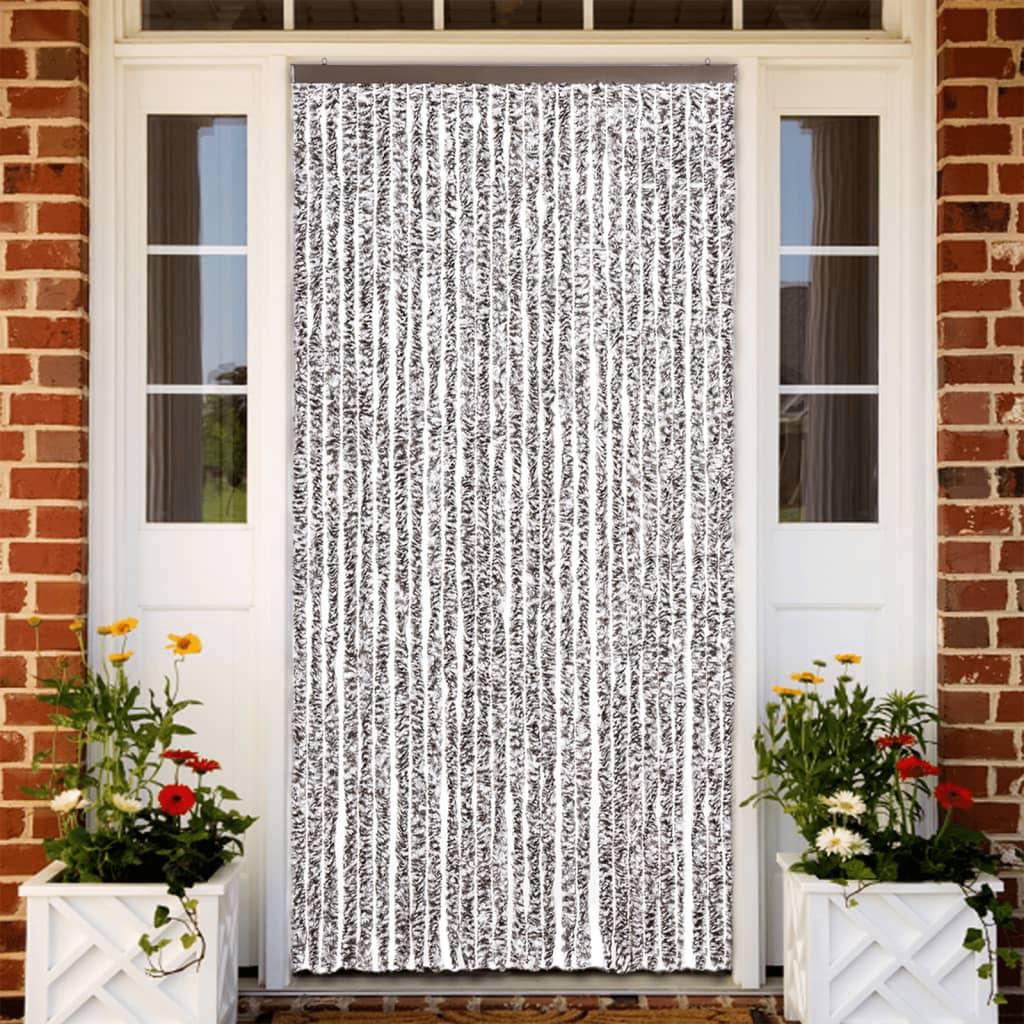 Moustiquaire | Rideau anti-moustique marron et beige 118x220 cm chenille CFW72570 - 2