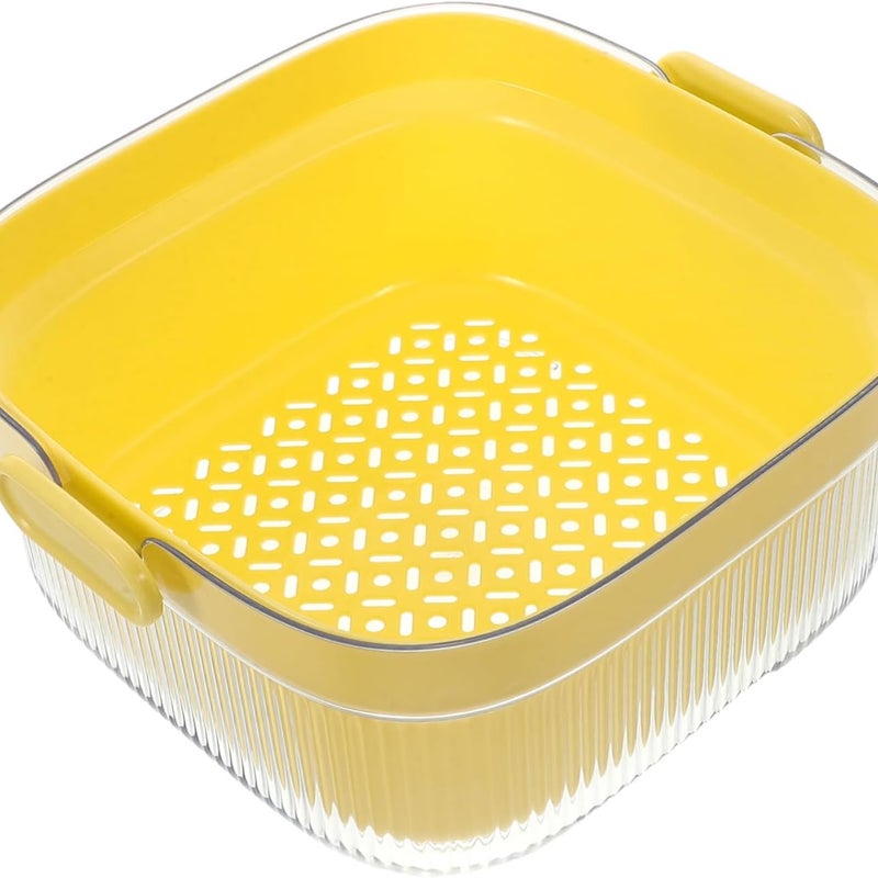 Koszyk do odsączania owoców, kompaktowy koszyk do mycia owoców, durszlak do owoców, durszlak do mycia warzyw, ociekacz domowy, koszyk do odsączania