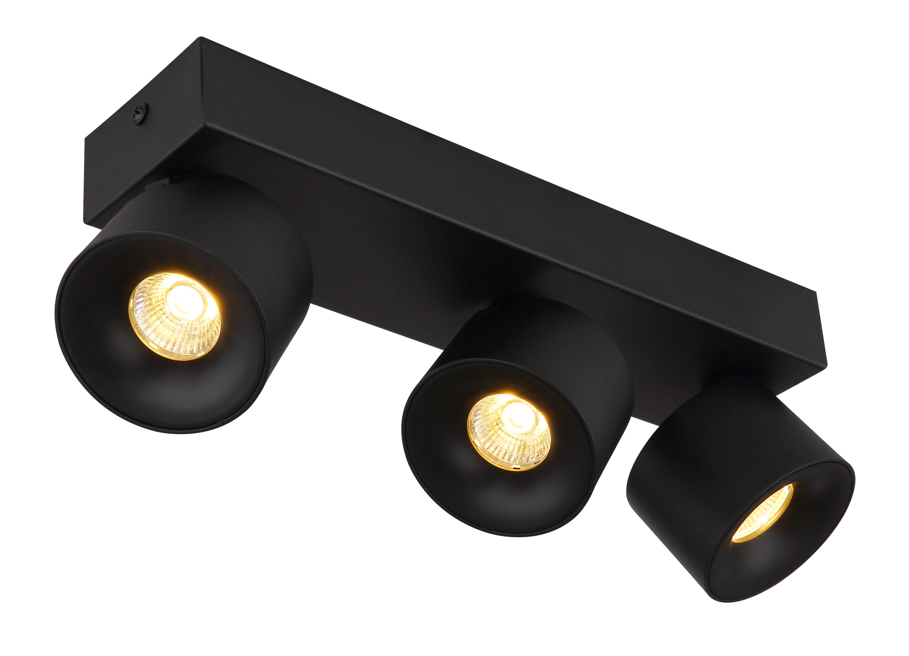 Led Metal Spots LED métal noir mat, 3x LED | Leroy Merlin