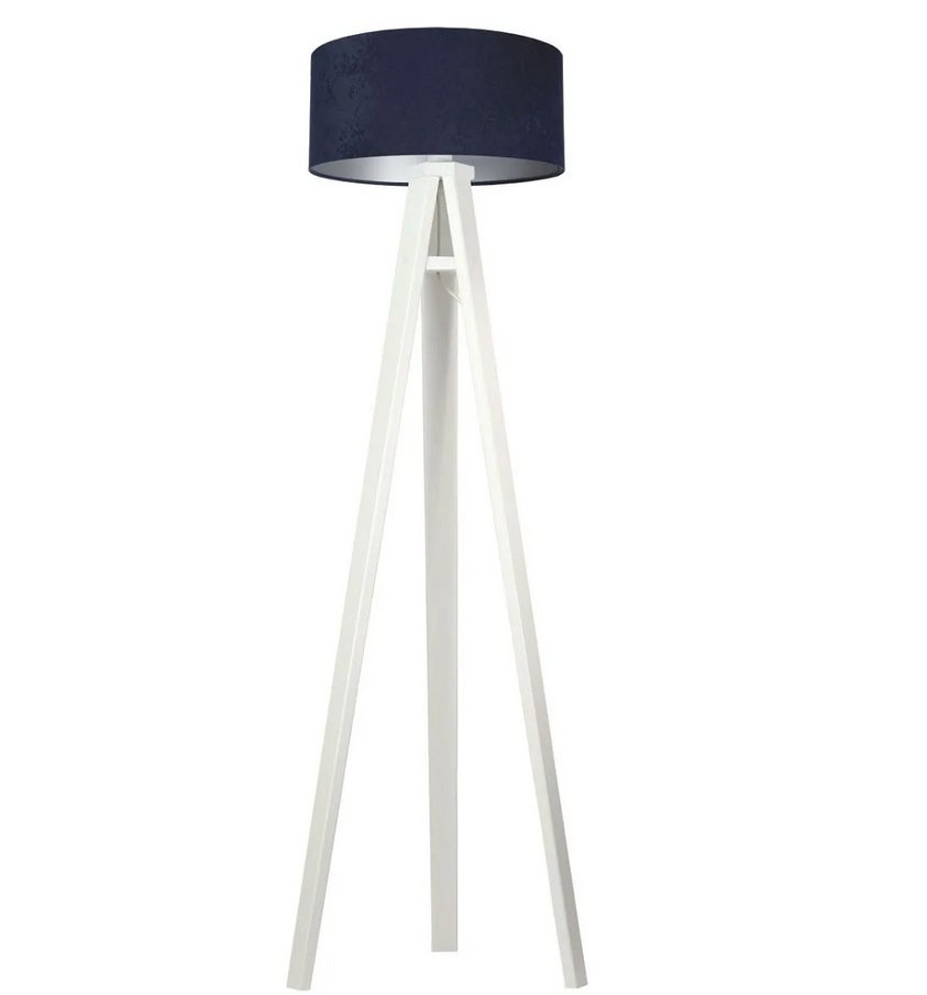 Lampa stojąca HOME 40 granatowa/srebrna/biała