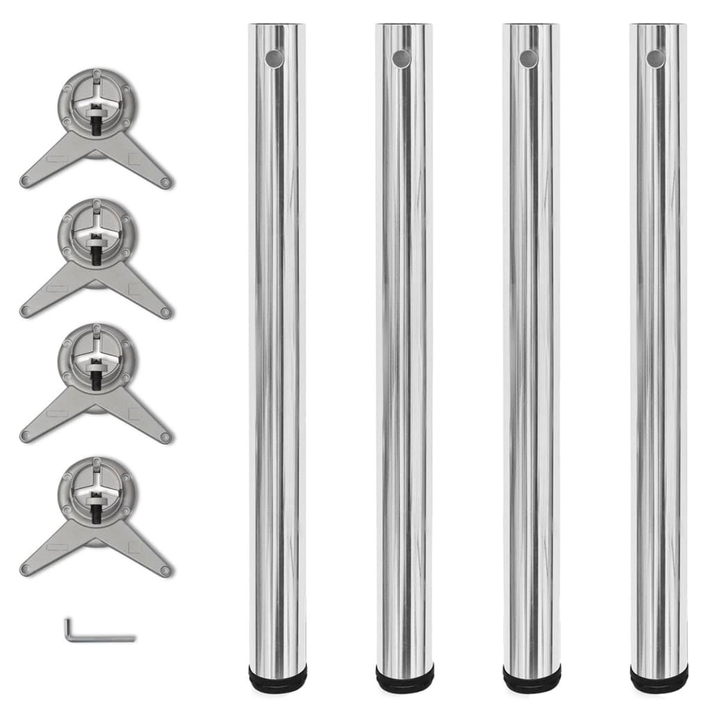 4 pés de mesa reguláveis ​​em altura 710 mm cromados - COMFORTXL - 2