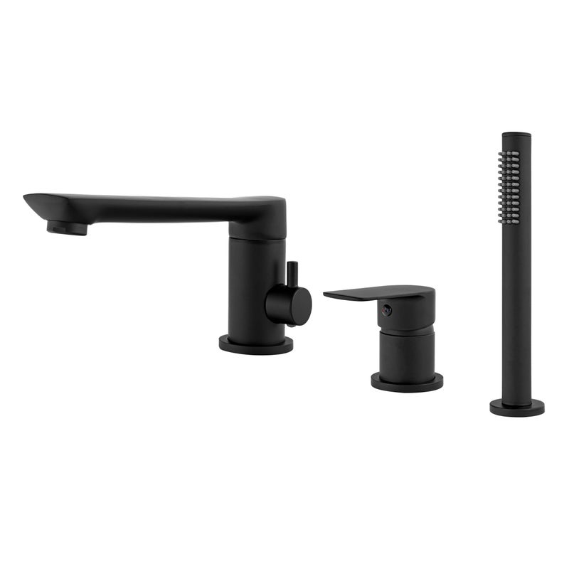 BATERIA WANNOWA 3-OTWOROWA NAWANNOWA STOJĄCA CZARNA