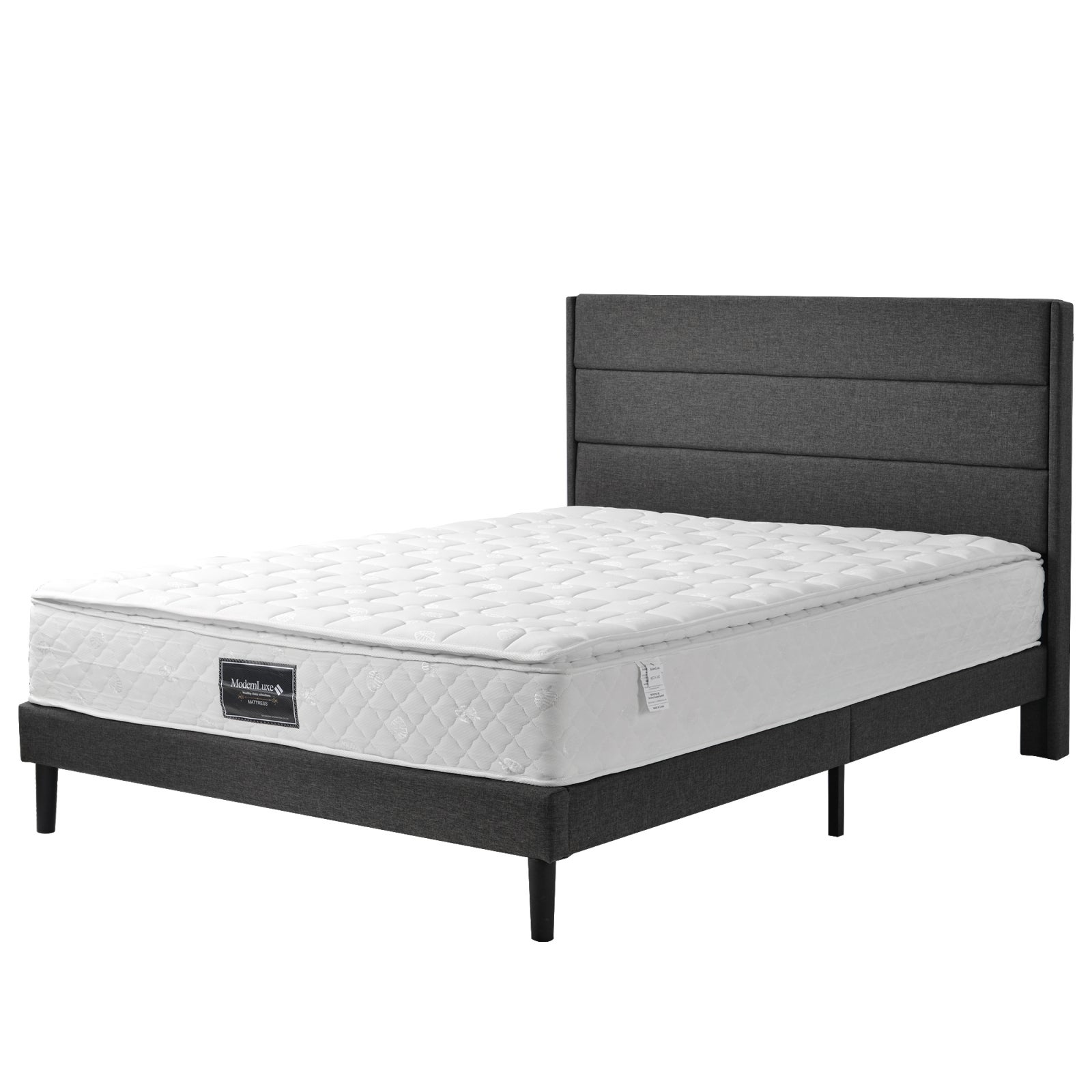 Matelas 90x200 cm, ressorts ensachés, mousse à froid 7 zones, fermeté H3, épaisseur 25 cm, matelas de lit d'adulte - 9