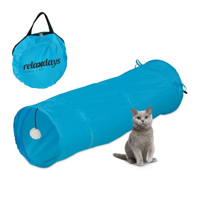 Tunnel Lit Pour Chat Avec Tapis - Niche Douillette 3 Ouvertures, Jouet Interactif Hiver - 6