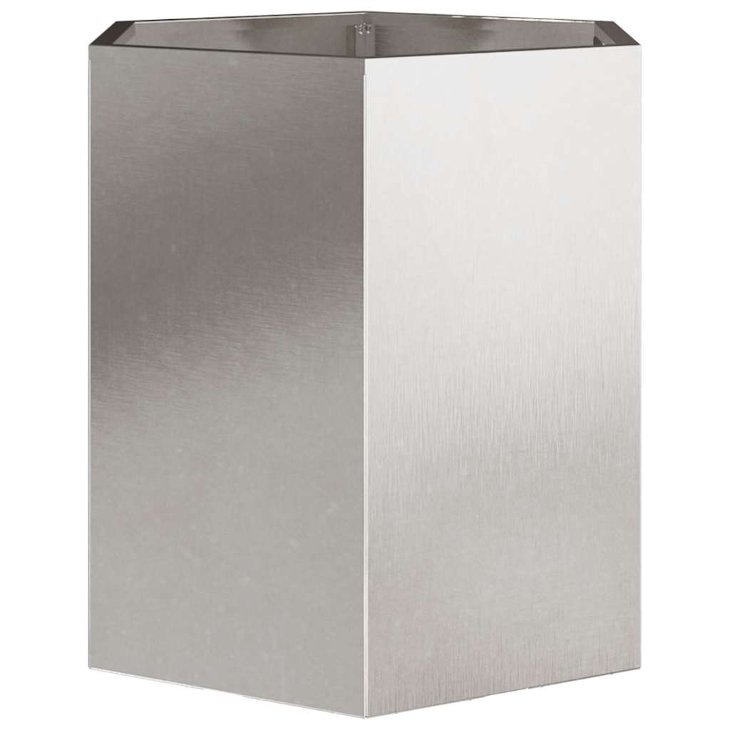 Maison Exclusive - Jardinera hexagonal acero inoxidable 46x40x45 cm - 5