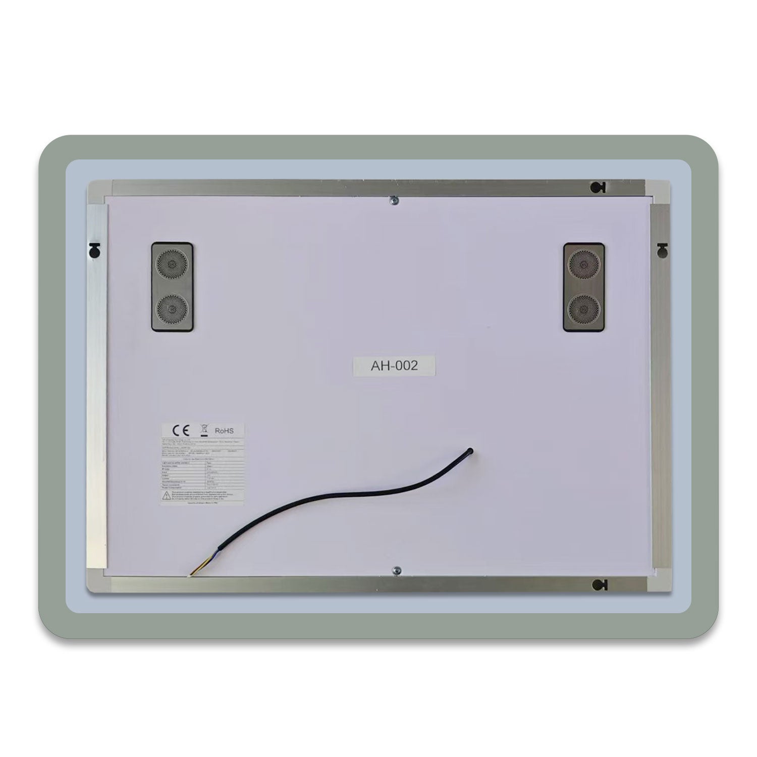 AICA Miroir lumineux rectangulaire 100 x 60cm, bluetooth + 3 couleurs + dimmable + grossissant + anti-buée + mémoire, miroir salle de bain mural - 8