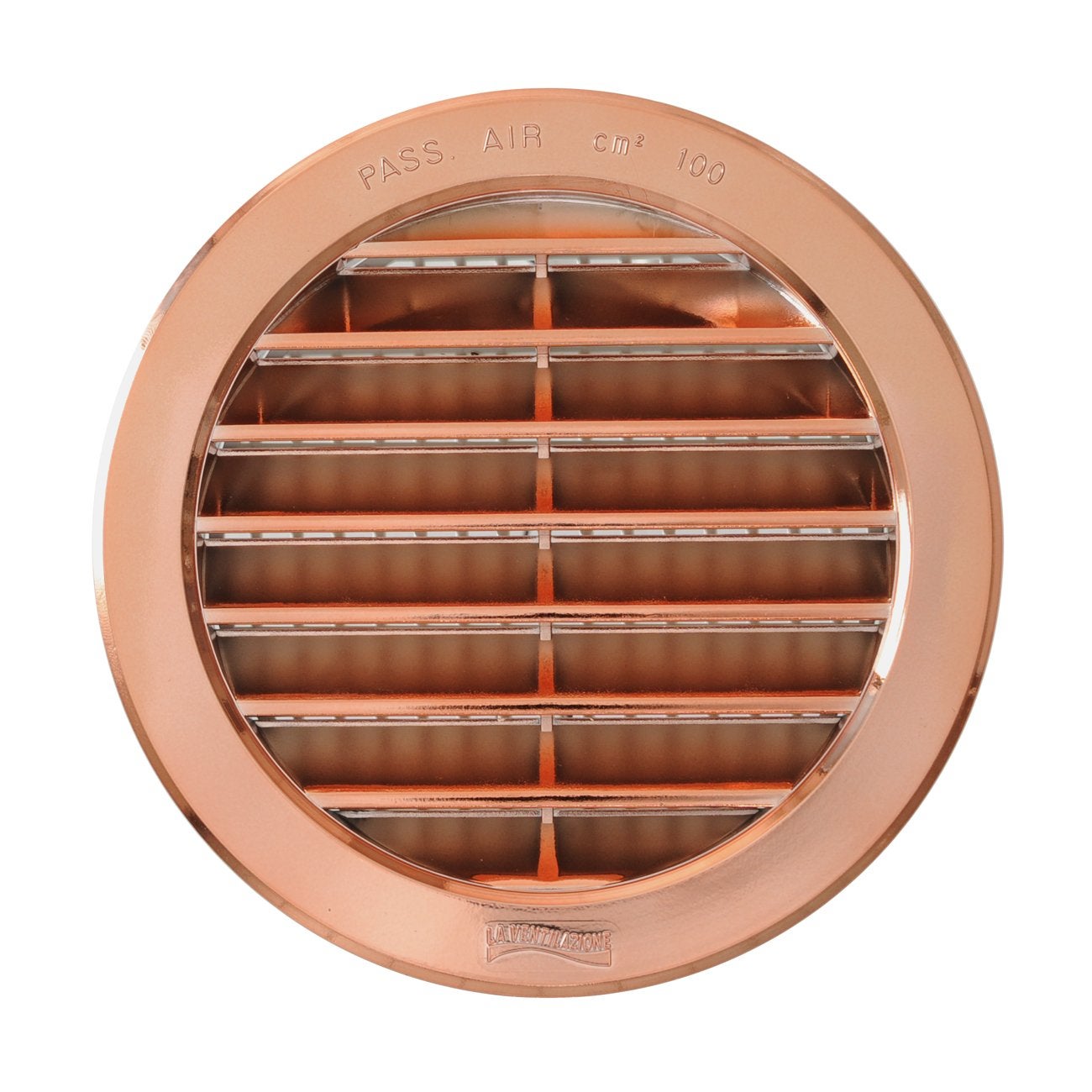 La Ventilazione T12RRAN Griglia di Ventilazione in Plastica Tonda da Incasso, effetto ramato, diametro 150 mm - 2