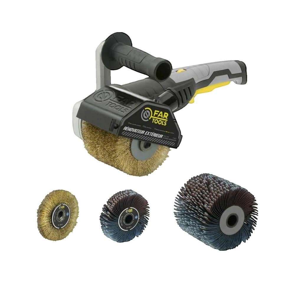 Szlifierka Wielofunkcyjna Fartools Pack Rex120C z Szczotką Metalową i Taśmami Ściernymi