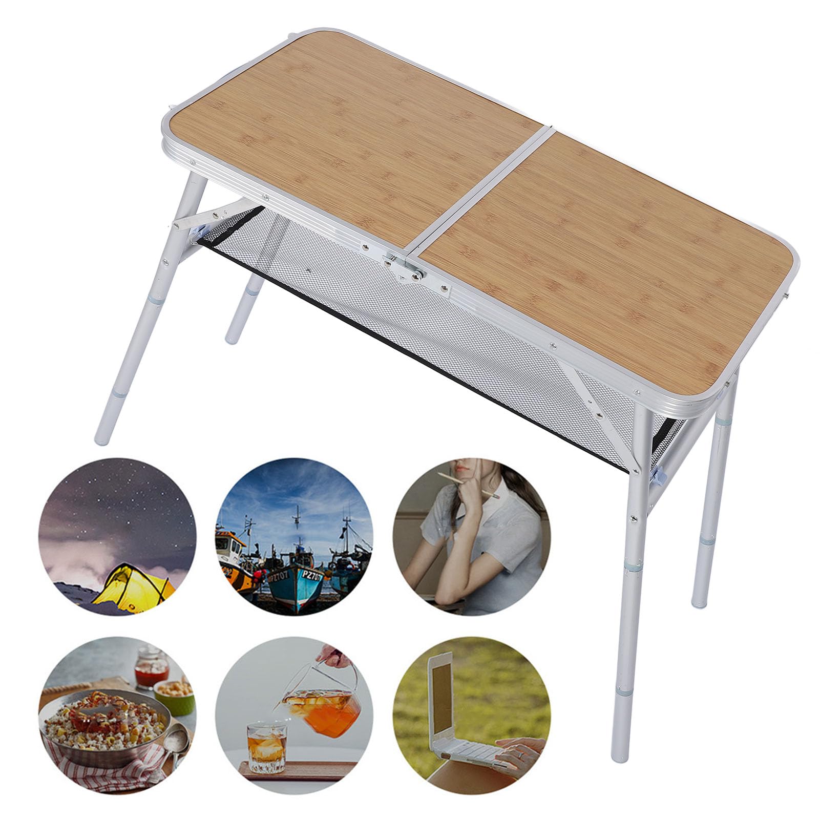 Table de camping Table de pique-nique pliante portable légère pour activités de - 8