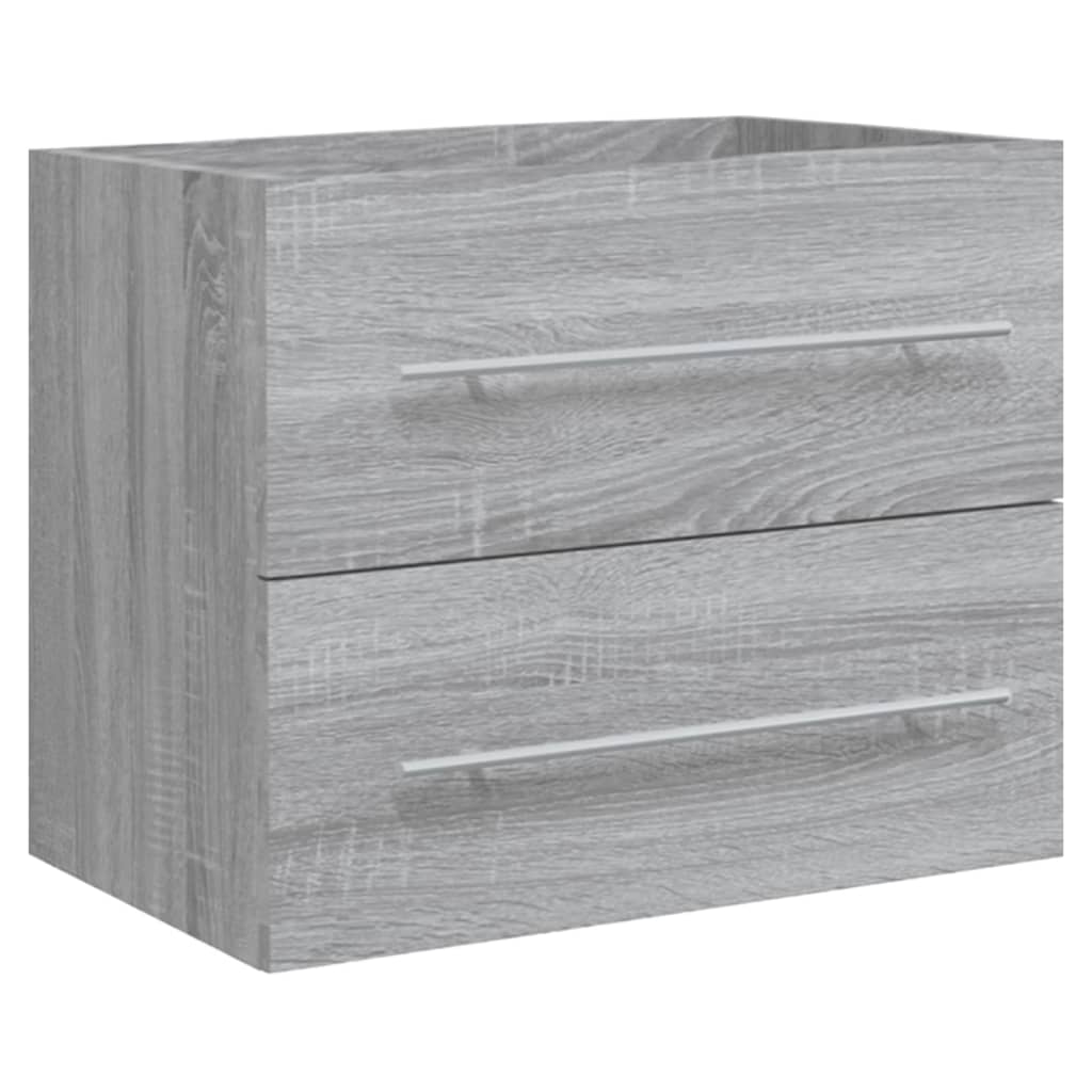 Meuble lavabo avec bassin intégré sonoma bois d'ingénierie gris 02_0006879 - 5
