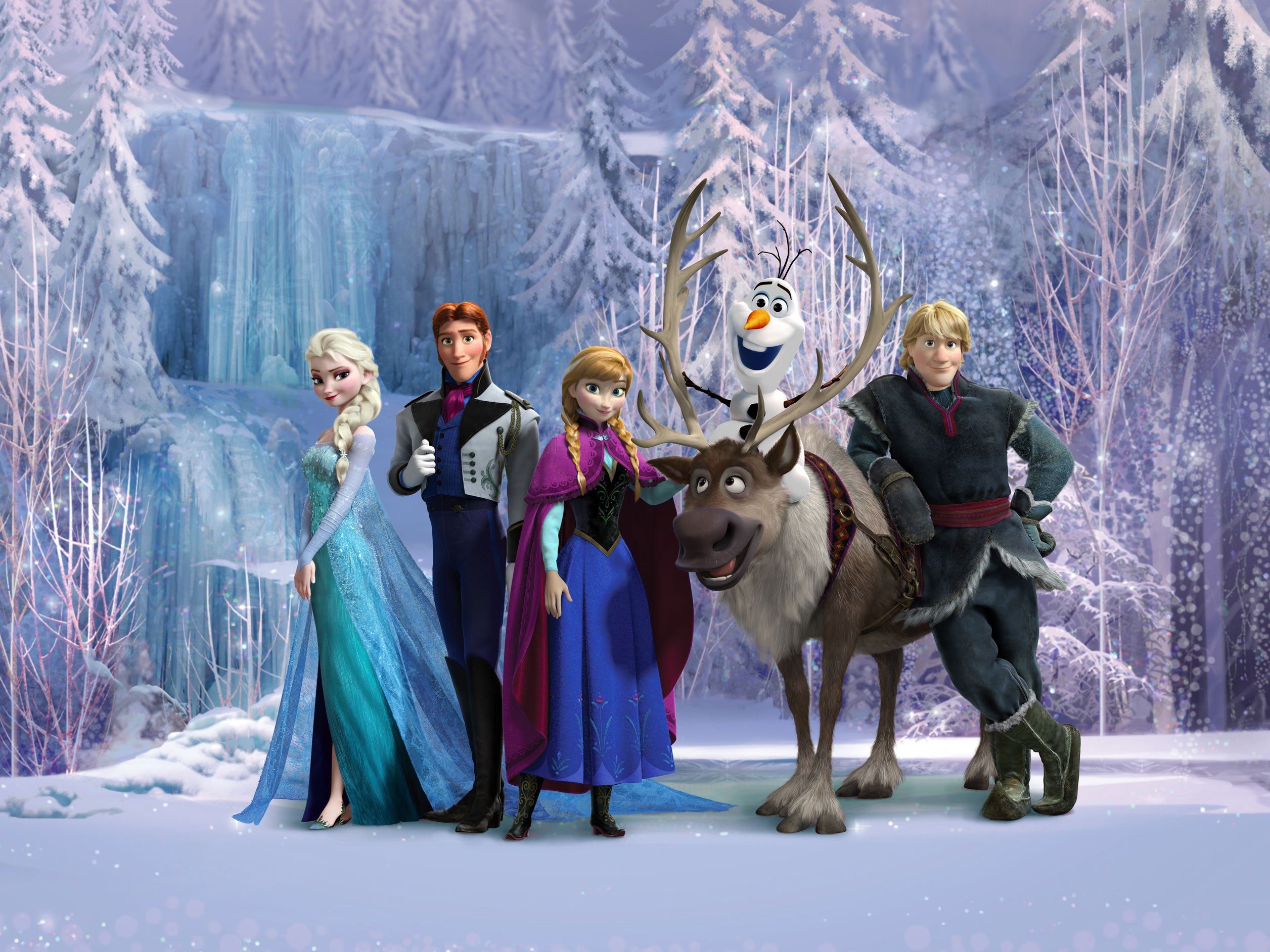 Fotomural frozen morado - 360 x 270 cm - disney