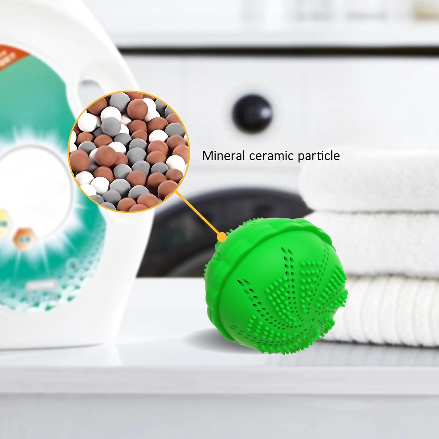Deux boules de lavage pour nettoyer et adoucir le linge ; peuvent remplacer la lessive classique. - 7