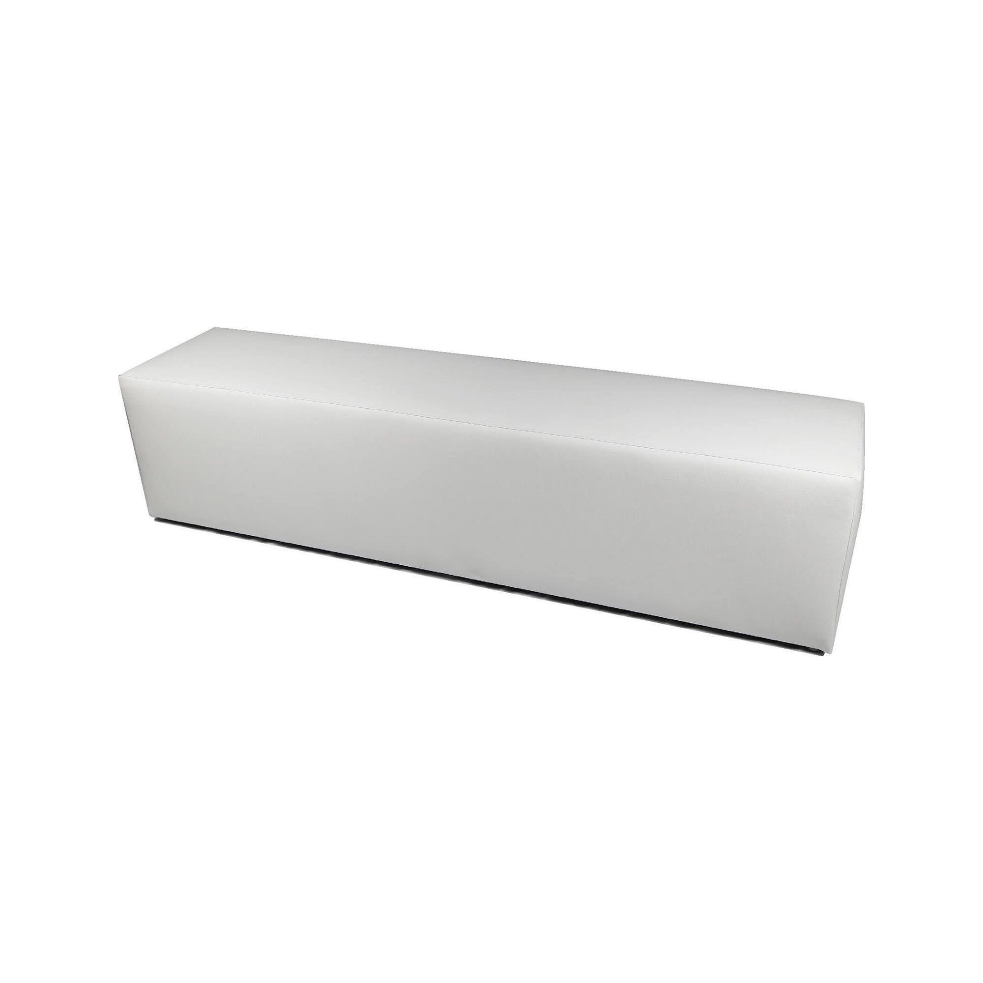 Pouf Cube ARKETICOM Soft - Repose-pieds Déhoussable - 60x42 Cm - Ivoire - Fabriqué En Italie