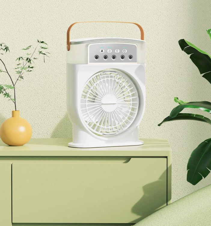 Mini-rafraîchisseur d'air portable 600&nbsp;ml, ventilateur USB, 3&nbsp;vitesses, idéal pour la chambre et le bureau - 2
