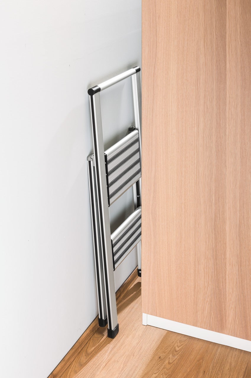 WENKO Aluminiowa Składana Drabina, 2-stopniowa Drabina Domowa - 601011100 2-Step - 9
