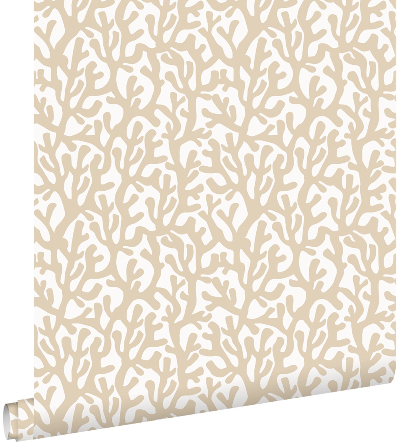 Tapeta koral beżowymIbiałym - 50 x 900 cm - ESTAHOME