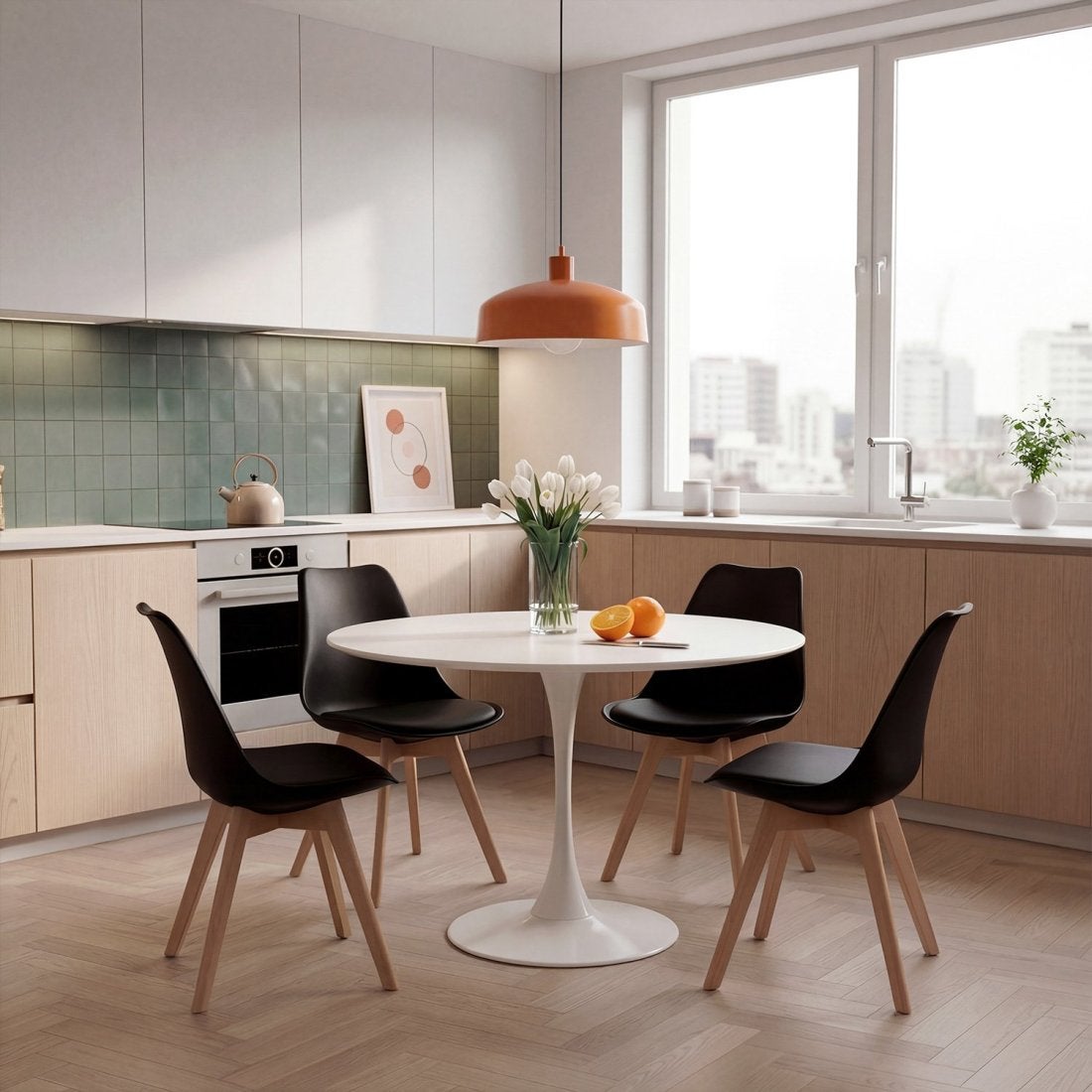 Packs 4 sillas polipropileno negro 48 x 82 cm - 2