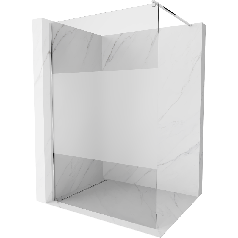 Mexen Kioto ścianka prysznicowa Walk-in 90 x 200 cm, transparent/szron 8 mm, chrom - 800-090-101-01-35
