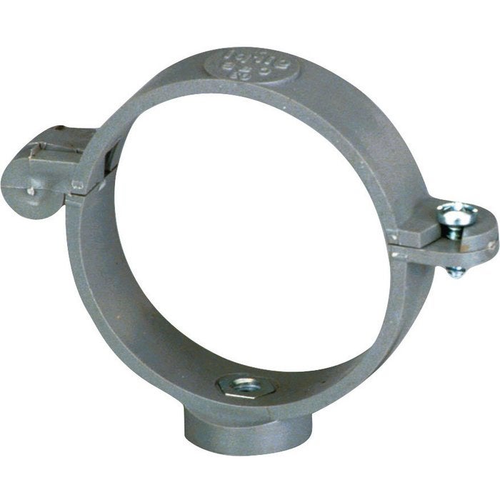 Collier à charnière PVC gris simple - Tube diamètre 100 mm - Girpi - 2