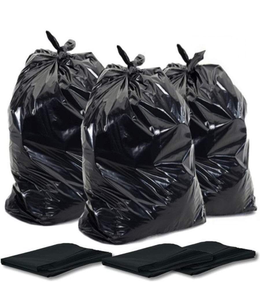 Sacchetti Spazzatura Piccoli Con Manico E Coulisse - 5 Litri, 40 Pezzi (2 Rotoli X 20) - Neri, 40x45 Cm - Per Bagno, Ufficio, WC