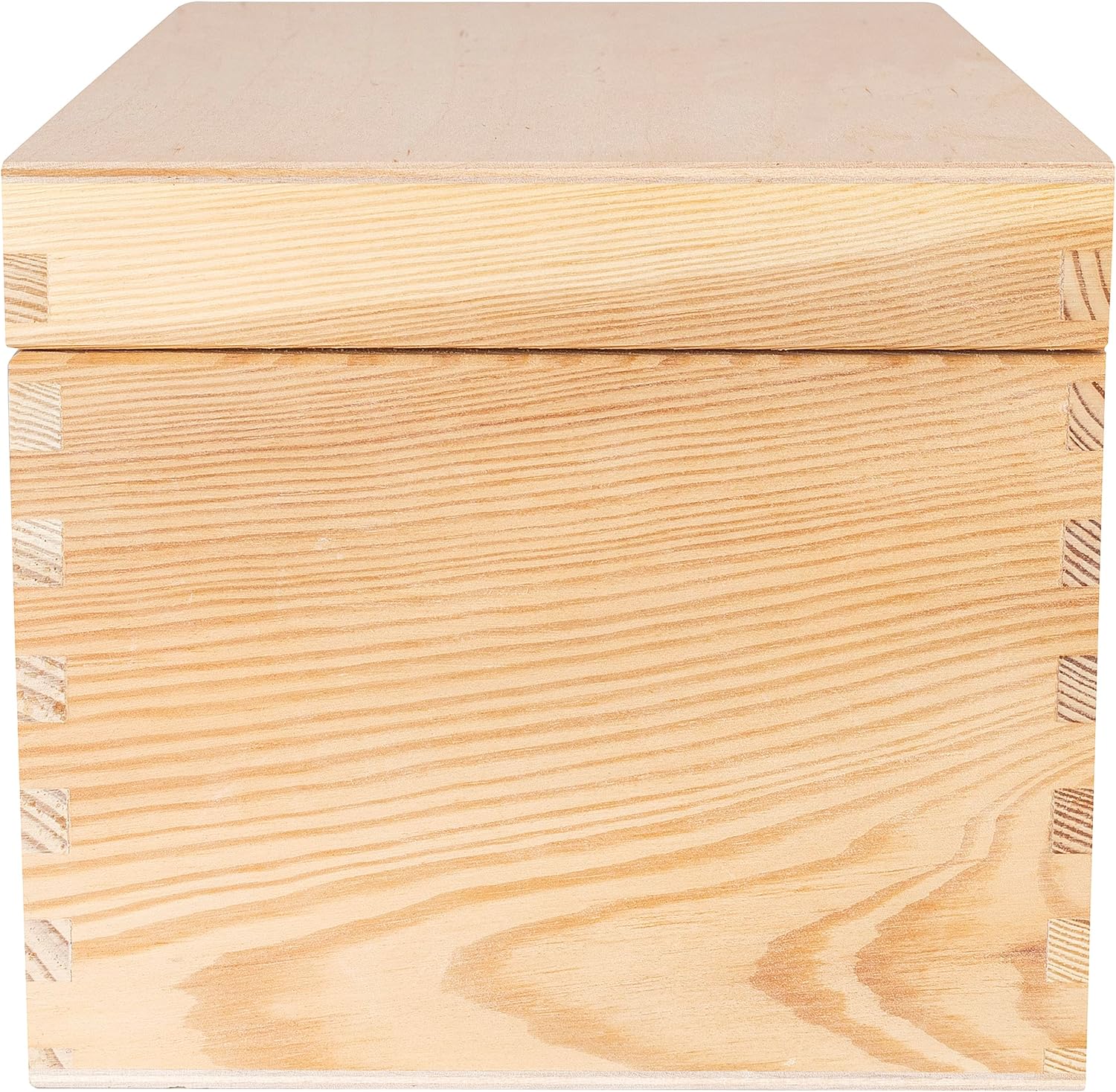 Scatola di legno di medie dimensioni con divisori rimovibili / Contenitore per barattoli, bottiglie e 6 scomparti / Contenitore sottoletto / Pino naturale verniciabile - Italia