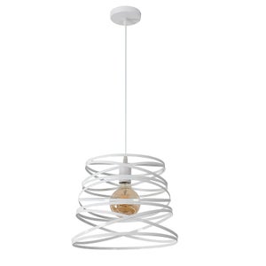 IDEGU E27 Lampe Suspension Industrielle,Lustre Plafonnier De Design à Spirale En Cascade Vintage Suspension Luminaire En Metal Retro Ide5475019809046