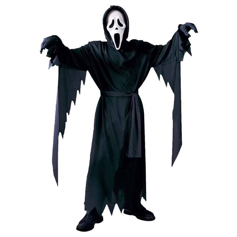 Strój na Halloween dla dorosłych, przerażający duch z maską i rękawicami, horrorowe odgrywanie ról, maskarada, impreza, karnawał, rozmiar M
