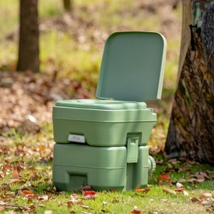 Réservoir Toilettes Chimiques 250 L - Polyéthylène Résistant UV Avec Abattant WC - Pour Cabine De Jardin, Maison De Toilettes