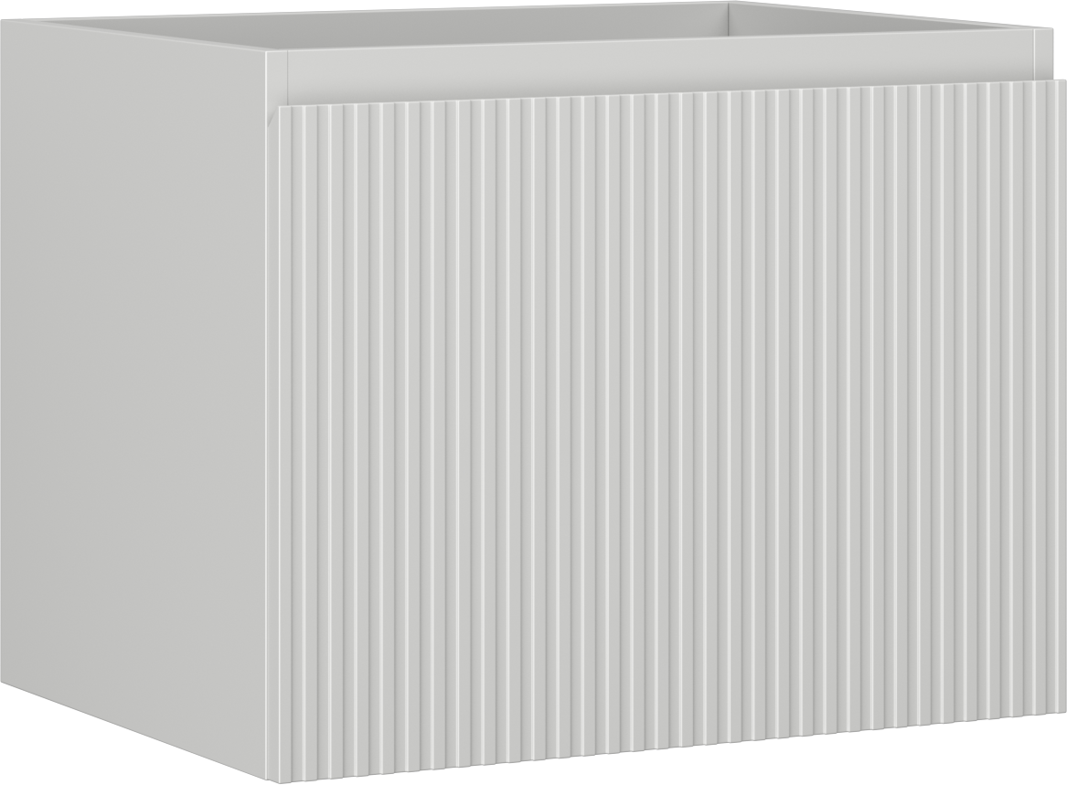 Mexen Rivel szafka łazienkowa podumywalkowa 60 cm, 1 szuflada, ryflowana , szara mat - 91A20-06047-1-BF62