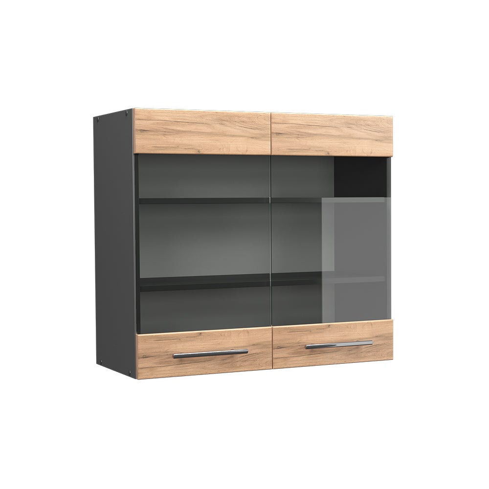 Meuble Sous-évier Vicco Fame-Line 80 Cm - Couleur Chêne Vert Or - Neuf