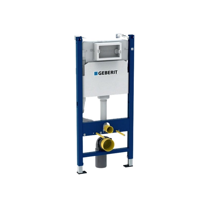 BÂTI SUPPORT GEBERIT PACK CITERNE ENCASTRÉE ET BOUTON DELTA 01 BLANC AVEC LE TOILETTE SUSPENDU ROUND SMART 52CM TOR 3 AVEC SIÈGE FIN - 2