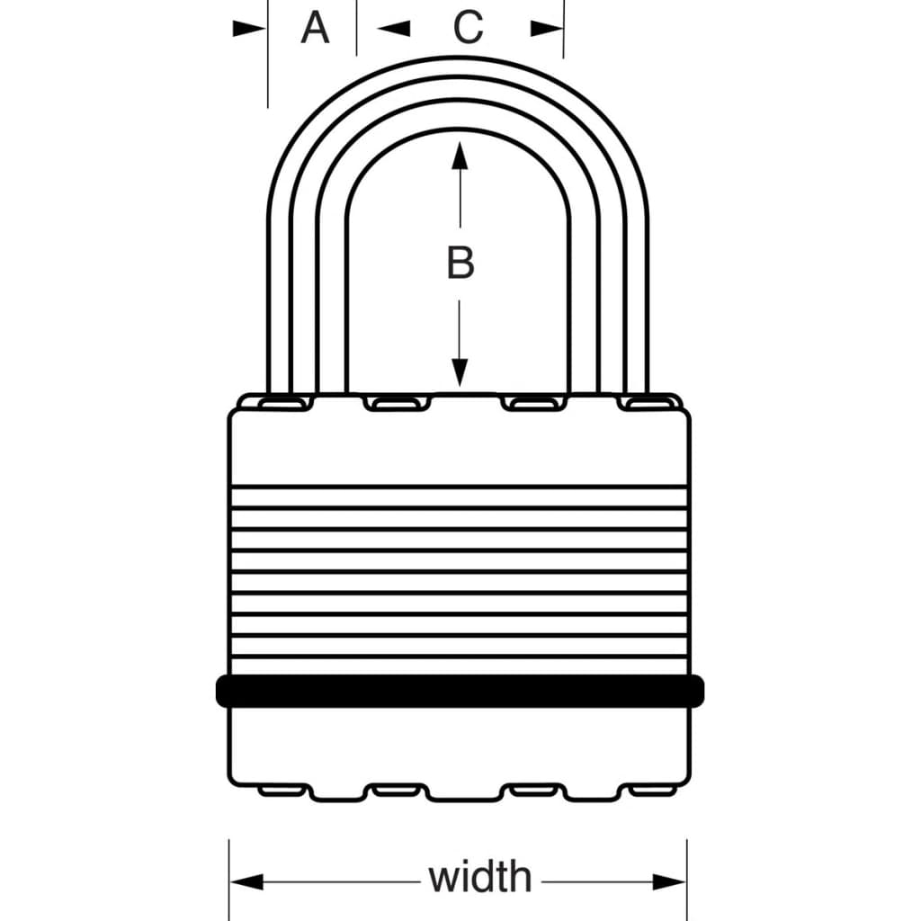 Cadenas Excell 2 pcs Acier laminé 45 mm M1EURT Master Lock - 3