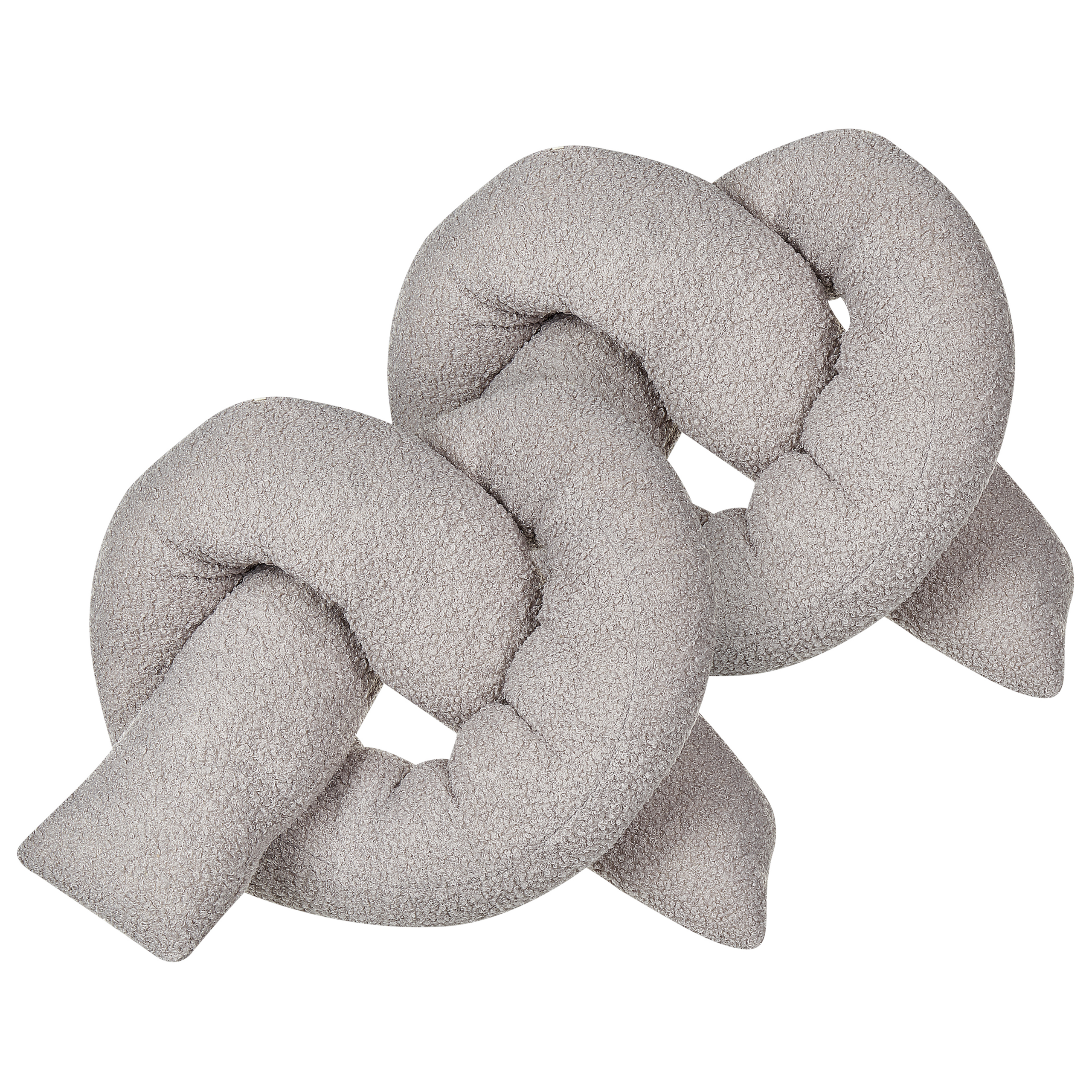 Beliani conjunto de 2 cojines decorativos gladiolus bouclé 172 x 14 cm gris liso